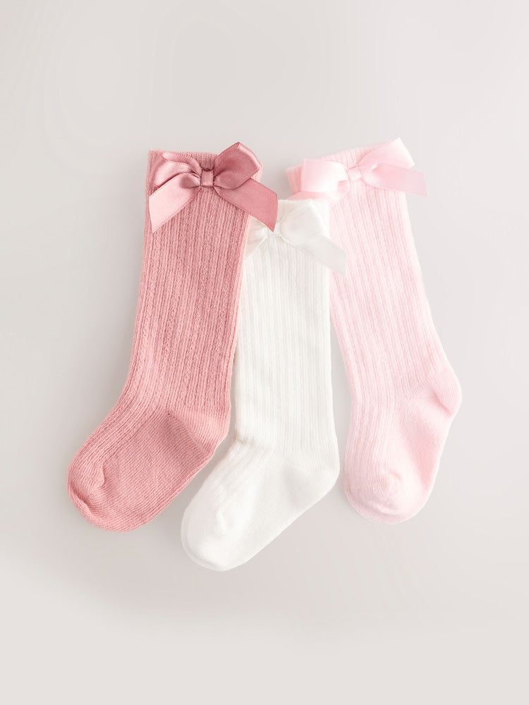 Pink knee socks / 18-24M