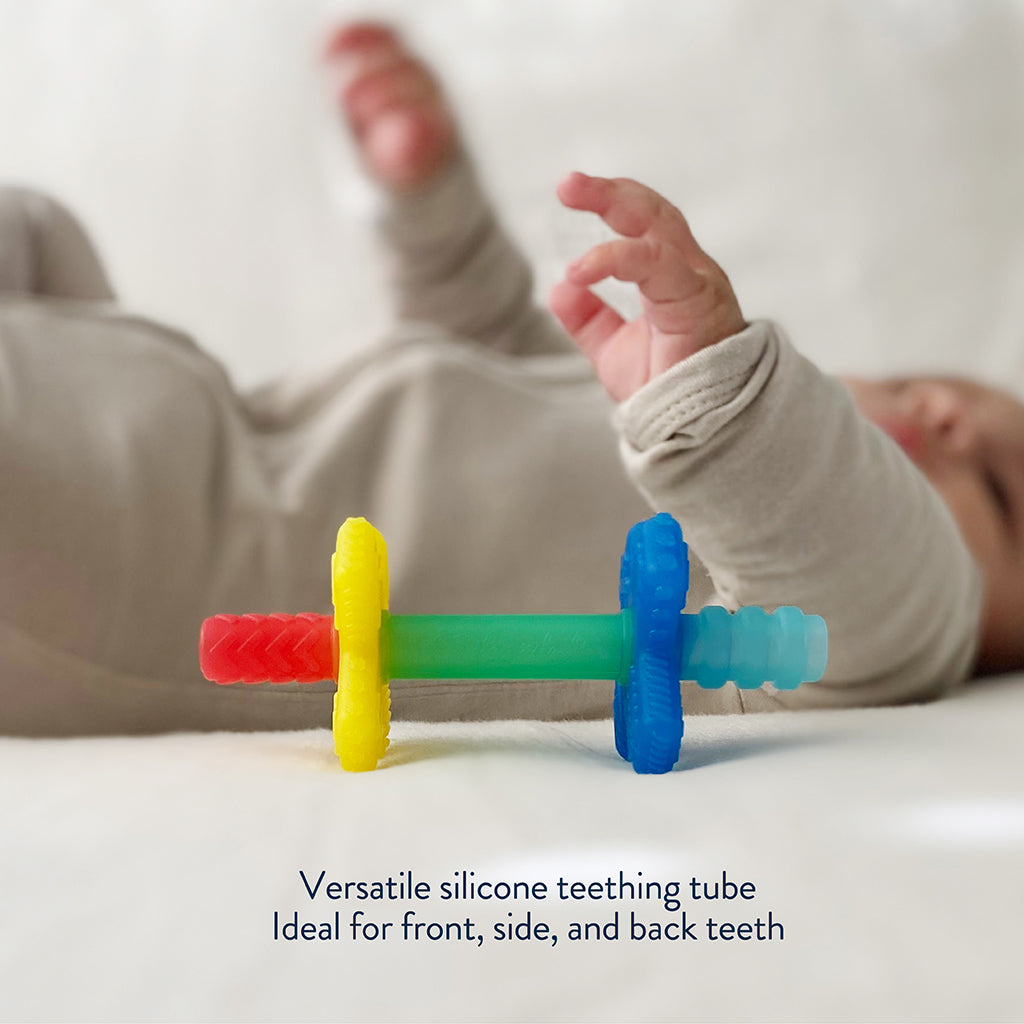 Teensy tube teether rainbow