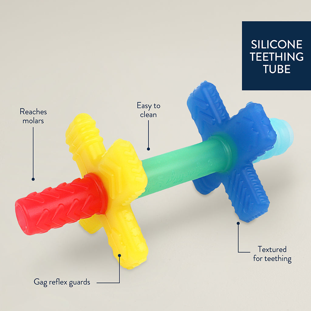 Teensy tube teether rainbow