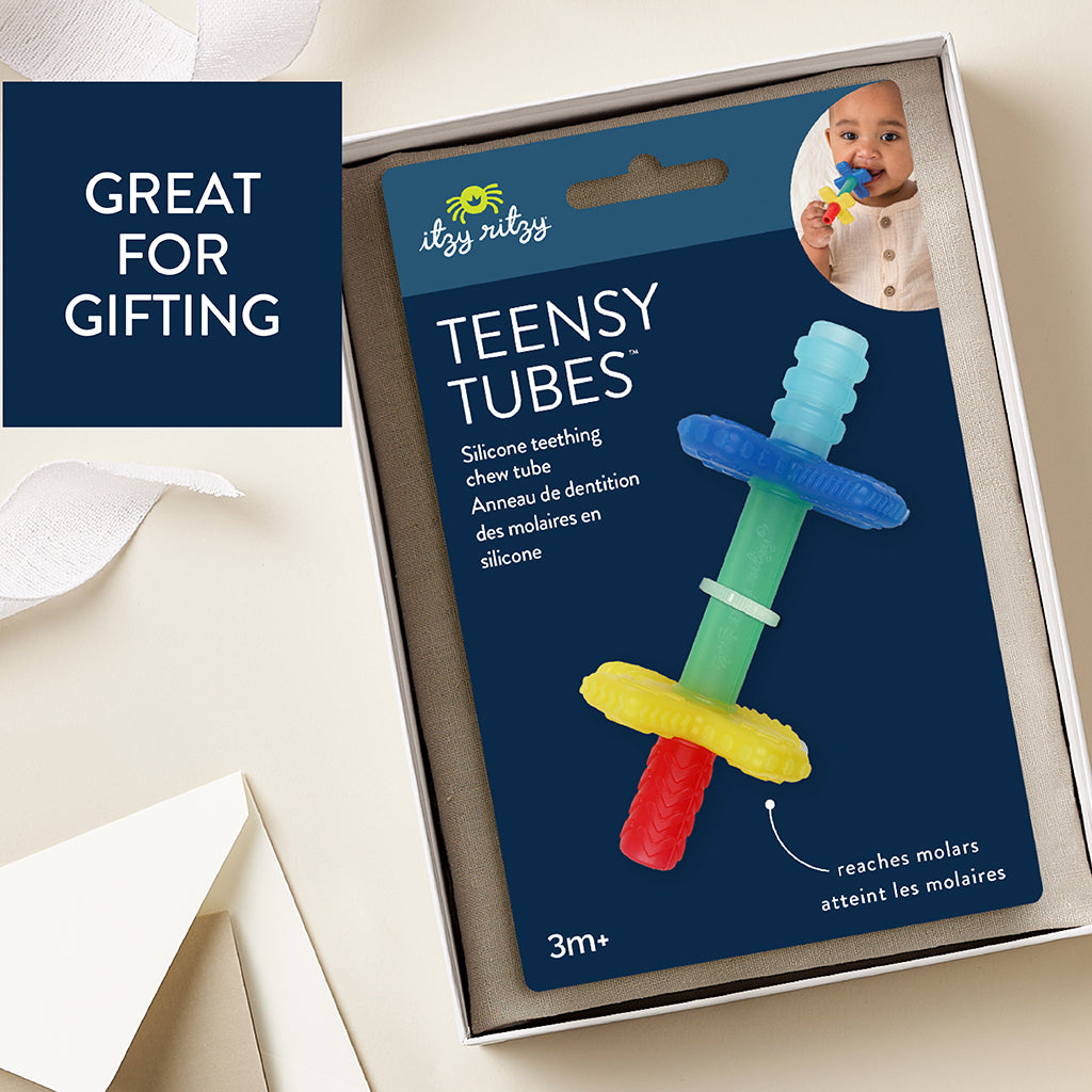 Teensy tube teether rainbow